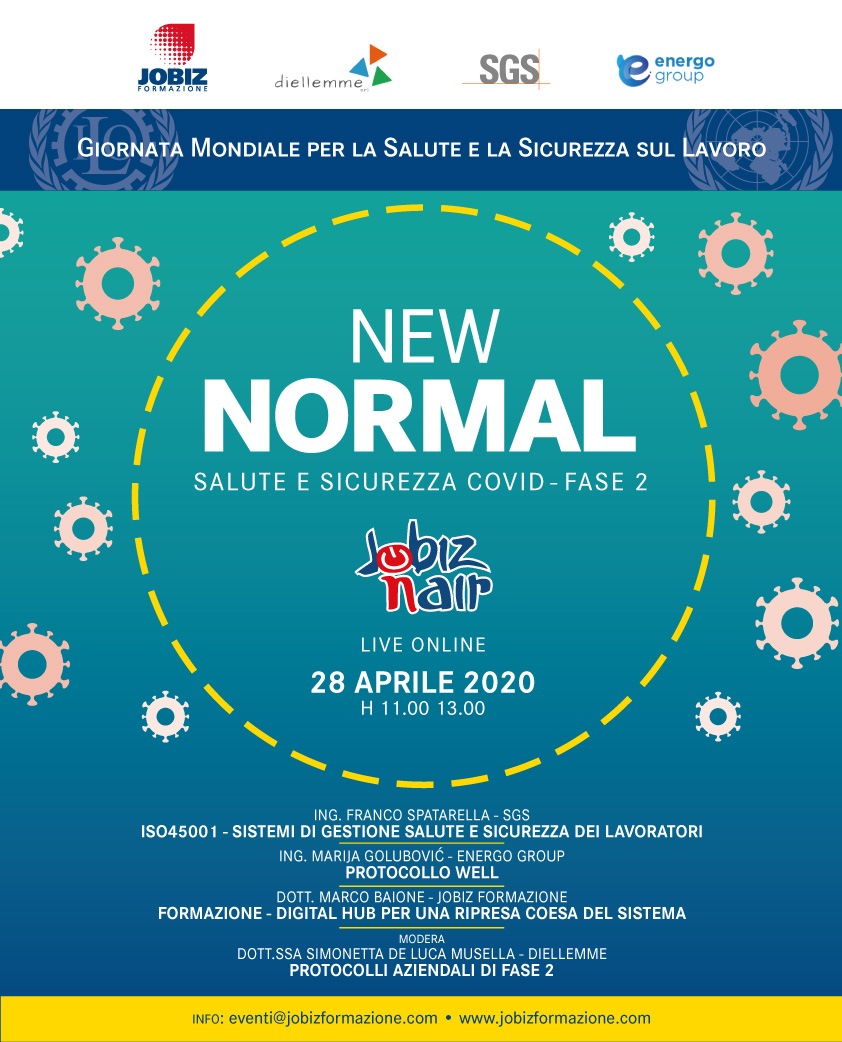 28 Aprile 2020 - Giornata Mondiale per la Salute e Sicurezza sul Lavoro